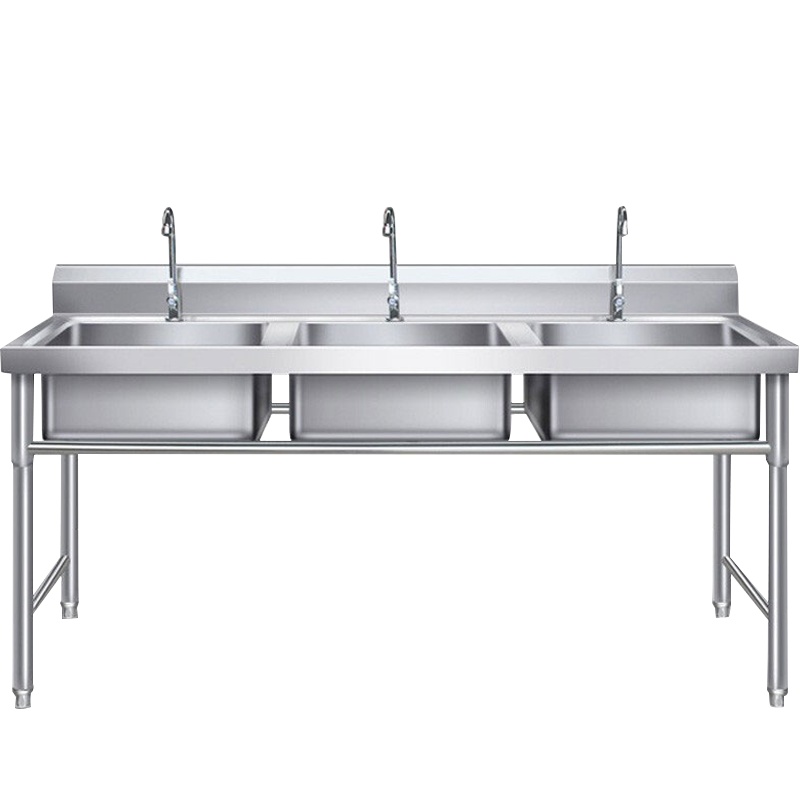 德玛仕(DEMASHI)商用不锈钢水槽 双星水池 洗菜盆洗碗池 双池 1200x800x800+150 201不锈钢