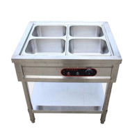 企购优品 移动四格保温售饭台1500*700