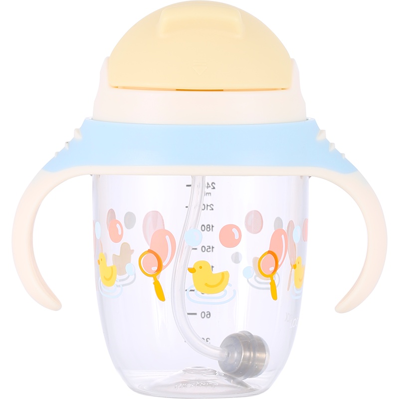 乐扣乐扣旗舰店Tritan吸管水杯儿童可爱卡通带吸管杯婴儿宝宝杯子