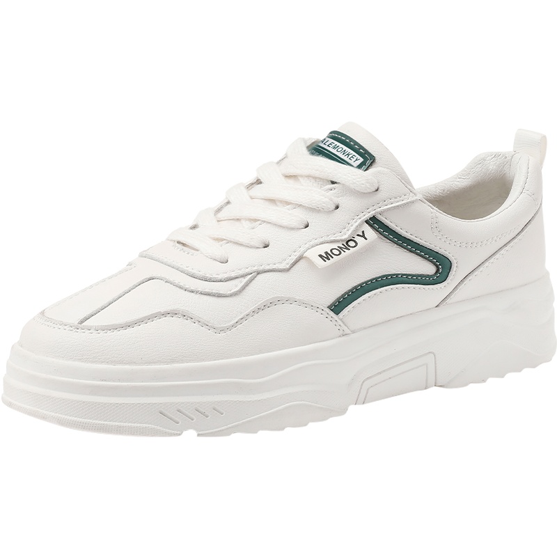 公猴小白鞋女2020新款真皮百搭运动休闲老爹鞋ins潮秋季厚底