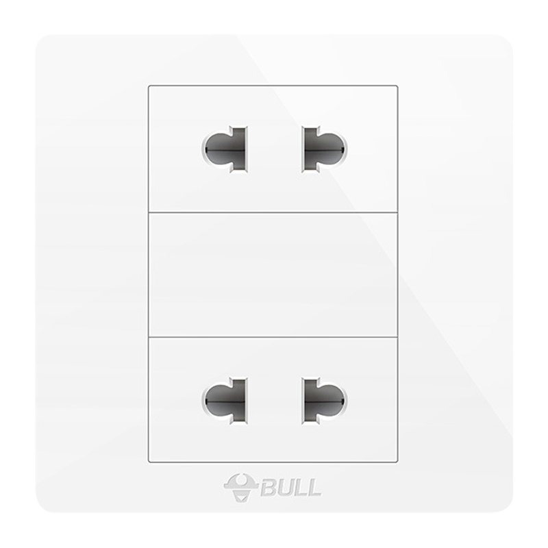 公牛(BULL)开关插座 四孔插座 儿童保护二二插86型电源插座两个两插G07Z222