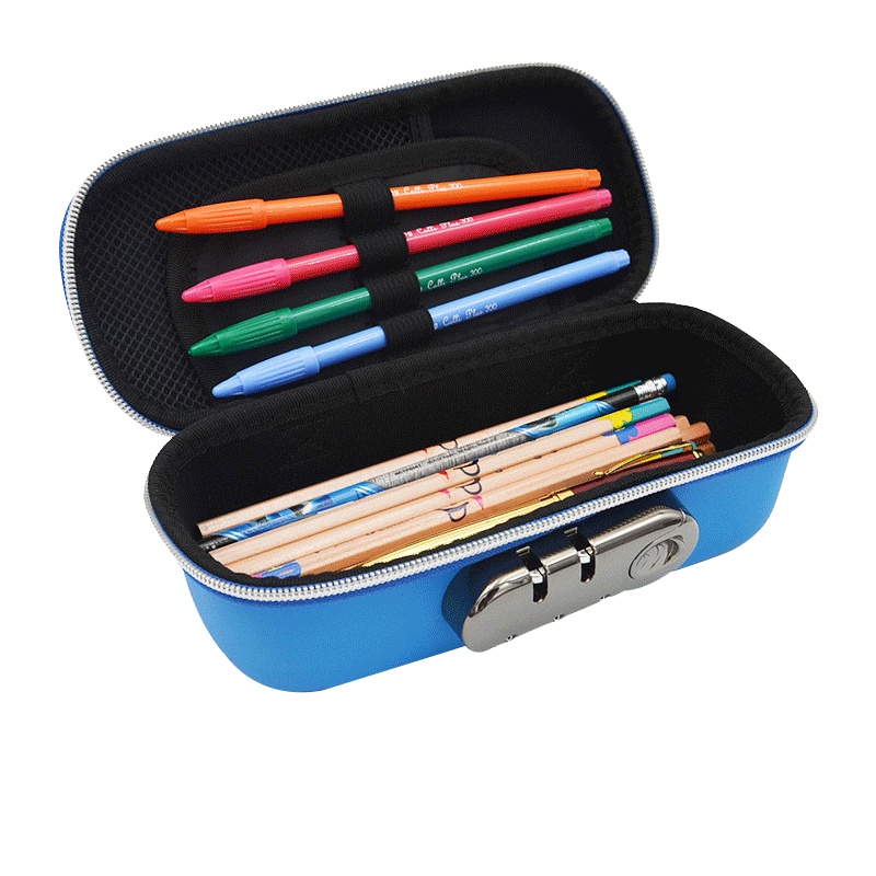 迪士尼(Disney)多功能笔盒EVA大容量密码锁文具盒8027美国队长男孩中小学生多功能笔袋大容量铅笔盒 黑色