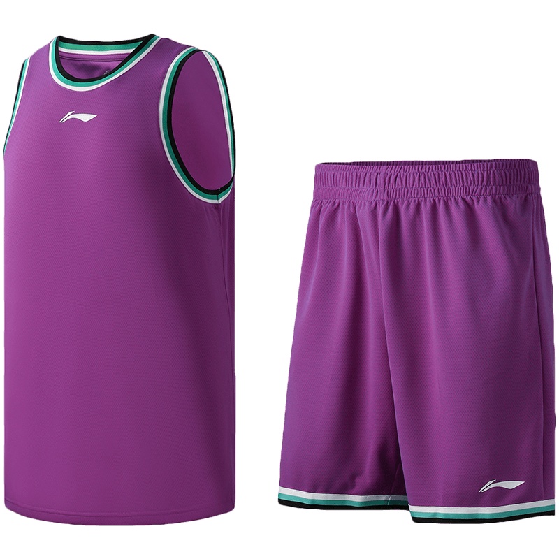 李宁篮球比赛套装男士新款篮球系列男装上衣裤子针织运动服