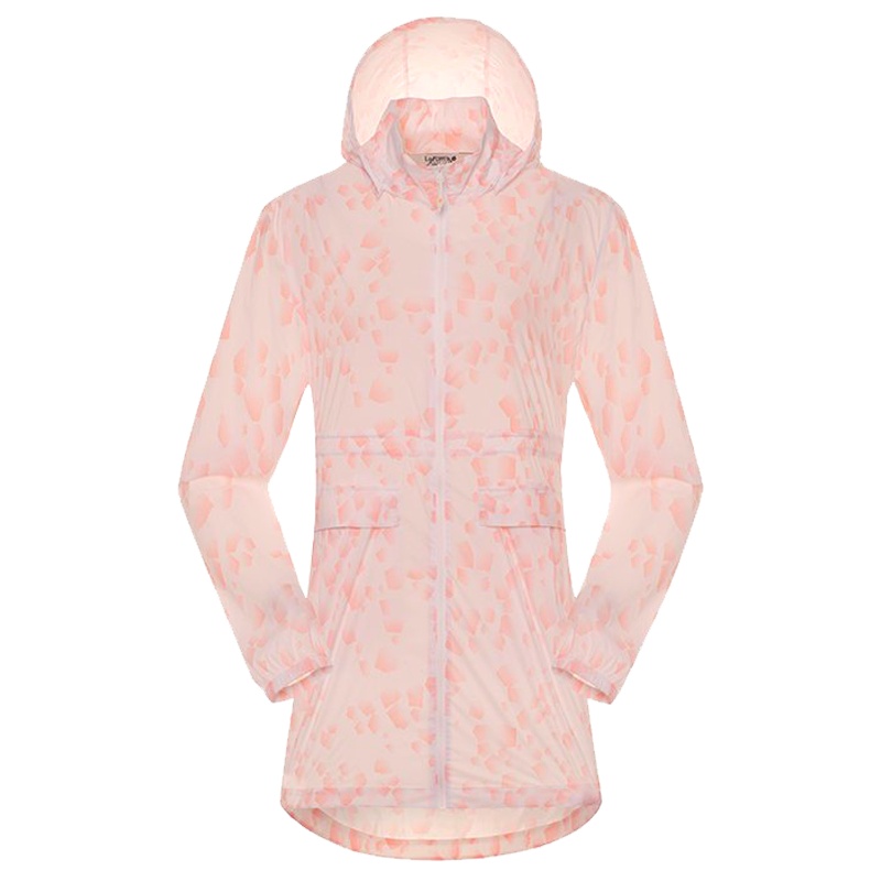 乐飞叶（LAFUMA）运动户外女式皮肤衣中长印花运动风衣外套LFJA0BP28