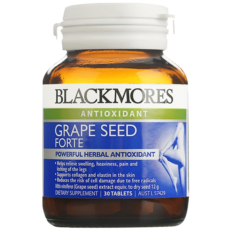 [保持皮肤弹性]BLACKMORES 澳佳宝 葡萄籽精华 30片/瓶 澳洲进口 片剂 120克