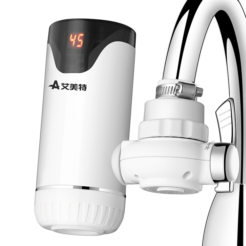 艾美特 EF17 电热水龙头象牙白带漏保接驳式