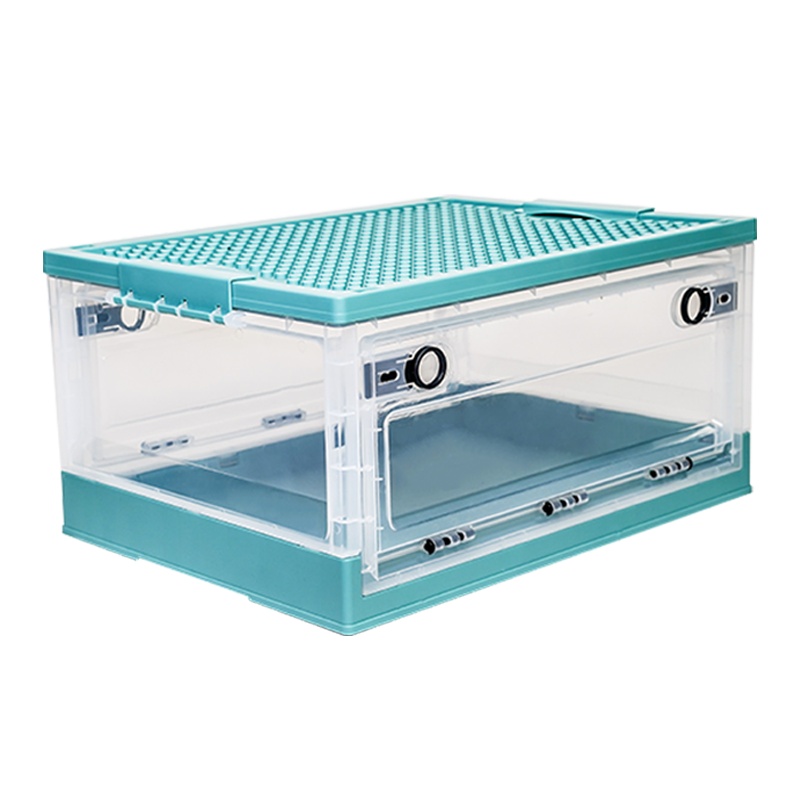 禧天龙塑料玩具收纳箱衣物柜折叠整理箱家用储物箱大号侧开门折叠箱手办收纳盒子