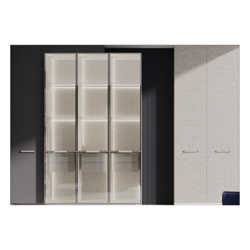 我乐意卡后现代风格全屋定制整体衣柜衣帽间家具整体柜子卧室客厅书柜背景墙榻榻米订制