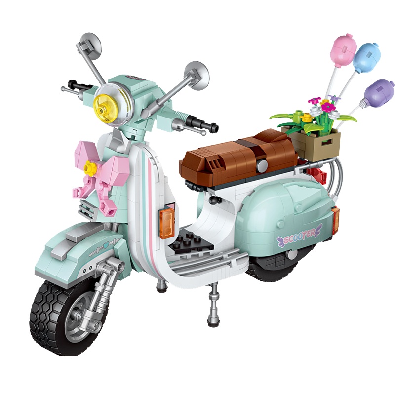 俐智loz小颗粒积木 迷你益智拼装拼插玩具女孩男孩成人小绵羊摩托LZ1117