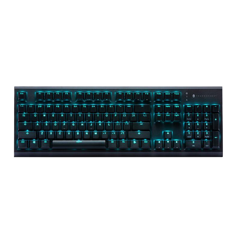 雷神(ThundeRobot)KG5104经典版Cherry轴机械键盘 青轴蓝背光 104键电竞键盘 游戏键盘