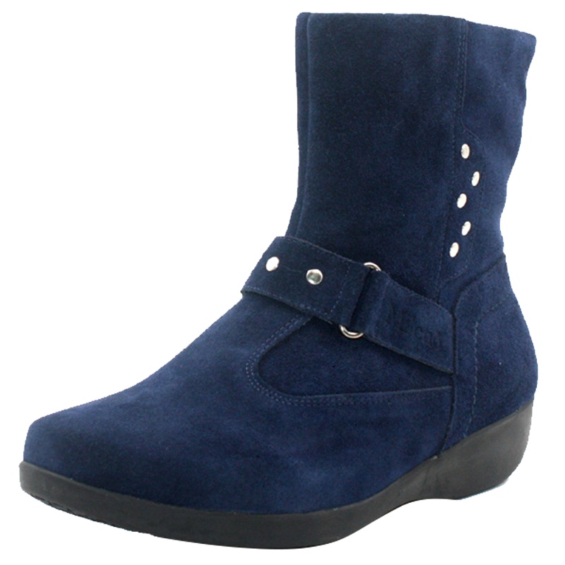 Mileno/米莲诺牛皮坡跟防滑底女靴休闲保暖妈妈鞋M154522