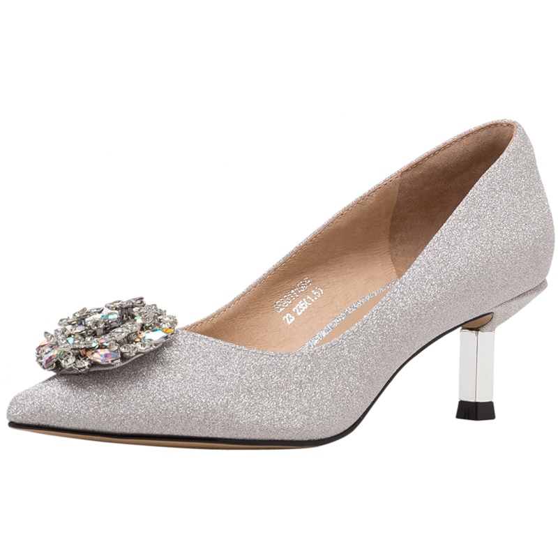 St&Sat/星期六新款优雅婚鞋浅口高跟细跟单鞋SS91111081