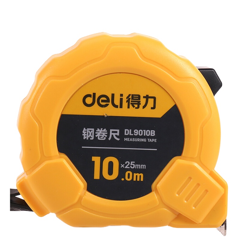 得力(deli) 10米钢卷尺盒尺 DL9010B 10m*25mm