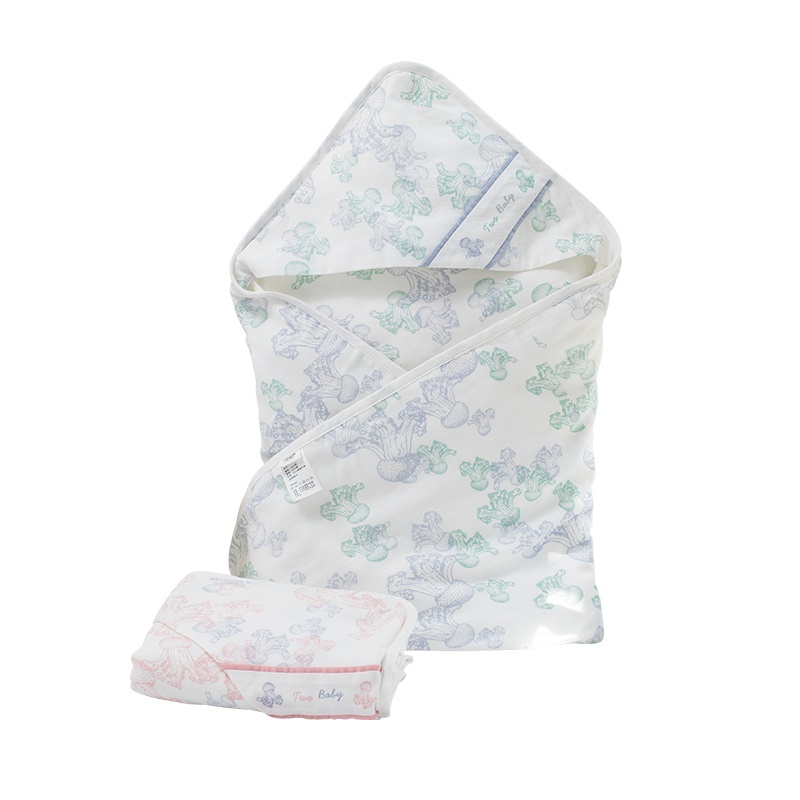 俩个宝宝婴儿纱布被子夏季薄款新生儿用品襁褓包巾初生抱被宝宝盖毯