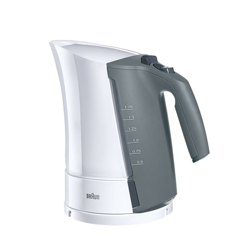博朗(BRAUN)电热水壶 自动断电烧水壶 防烫煮 热水壶 1.7L WK300白色 单个装
