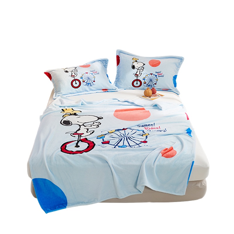 凯诗风尚(CHARSON) 毛毯 苏宁自营 法兰绒纯色秋冬加厚毛毯办公室空调毯午睡盖毯单人学生宿舍保暖柔软床单