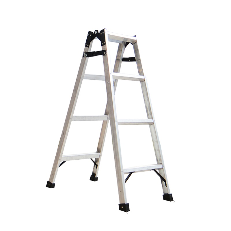 稳耐 254CN 铝合金梯子1.2米四步人字梯双侧折叠梯 灰色 (单位:副)