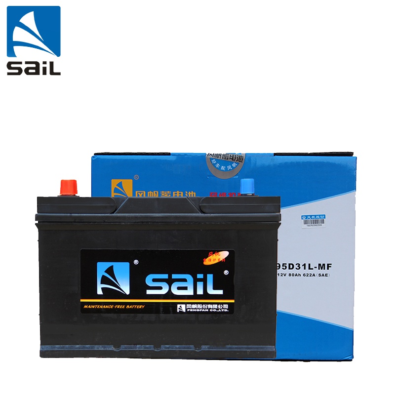 风帆(sail) 蓄电池 95D31L哈弗H6柴油丰田霸道巡洋舰现代特拉卡三菱吉普6缸 汽车电瓶以旧换新配送