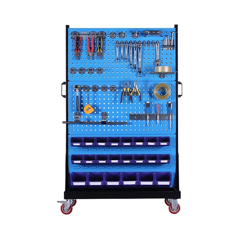 振奥 多功能工具架子五金工具架物流架车间工具展示架/双面三层移动款