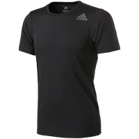 【自营】adidas阿迪达斯男子短袖T恤跑步训练休闲运动服CE0876 黑色 L