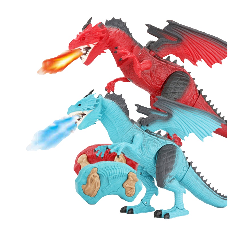 喷雾恐龙 遥控电动行走大号霸王龙 仿真恐龙 动物模型 恐龙玩具 红外线遥控喷雾寒(冰飞龙)