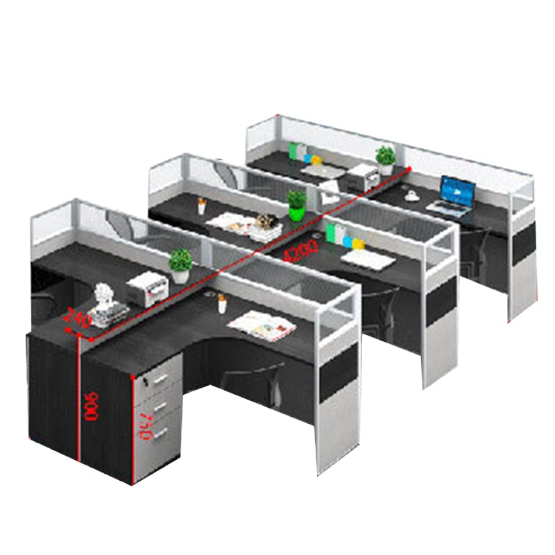 鑫金虎 办公家具职员办公桌4人位2人位员工桌屏风办公桌电脑桌卡座
