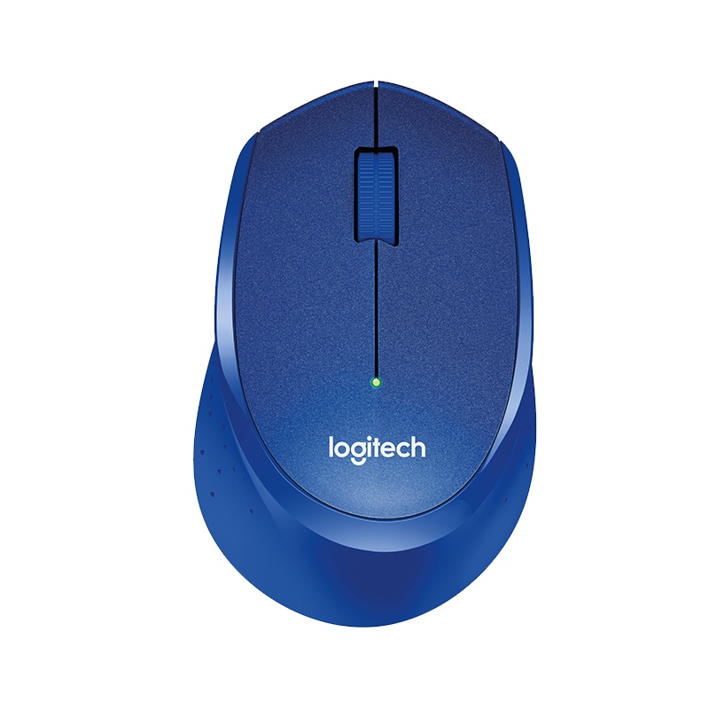 罗技(Logitech)M330 无线轻音鼠标 降噪设计 光电USB微型接收器 办公家用笔记本便携台式机电脑鼠标 蓝色