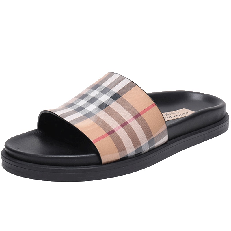 BURBERRY 博柏利 女款Vintage格纹PVC拖鞋 40724531