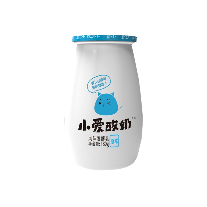 [顺丰冷链]皇氏乳业小爱风味酸奶180g*12瓶鲜奶发酵低温牛奶代餐饱腹原味酸牛奶