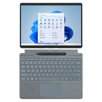 [配原装冰晶蓝键盘+触控笔]微软(Microsoft)Surface Pro8 16G 1T 11代i7-1185G7 二合一平板电脑亮铂金 13英寸超窄边框触屏 轻薄本笔记本电脑