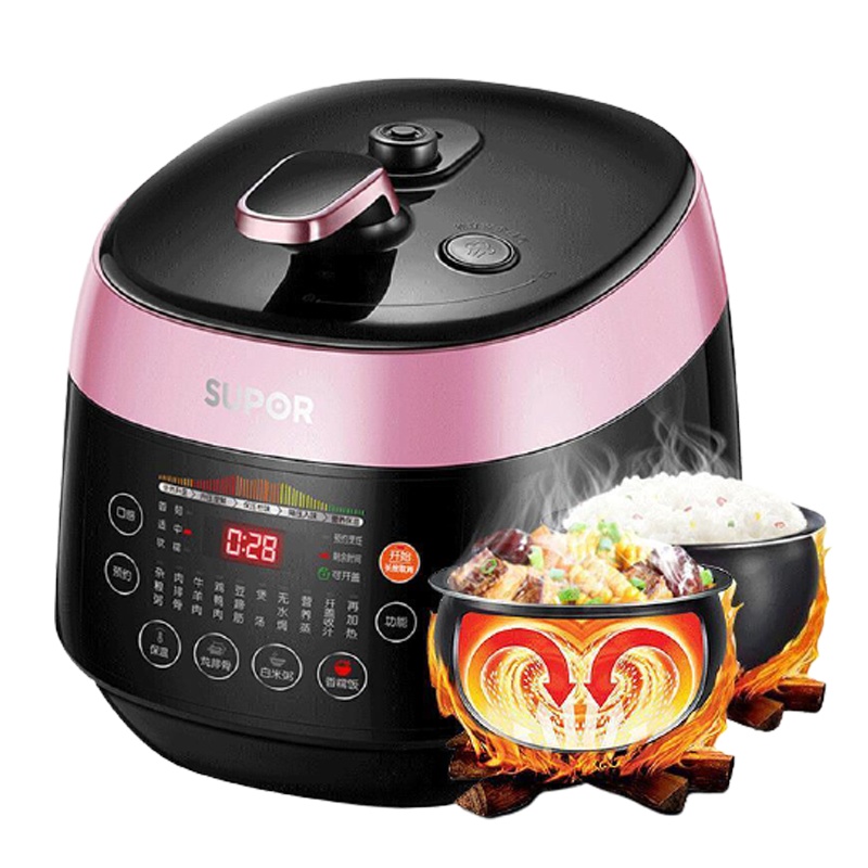 苏泊尔(SUPOR)电压力锅SY-50FC28Q家用智能高压锅球釜双内胆 可预约不粘内胆5L/升大容量3-6人