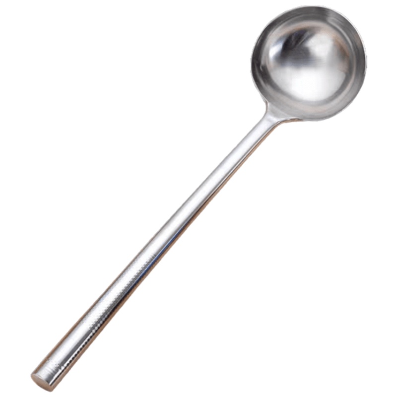 美牛4号钢柄勺钢柄铲不锈钢长柄厨师炒菜大铲大勺