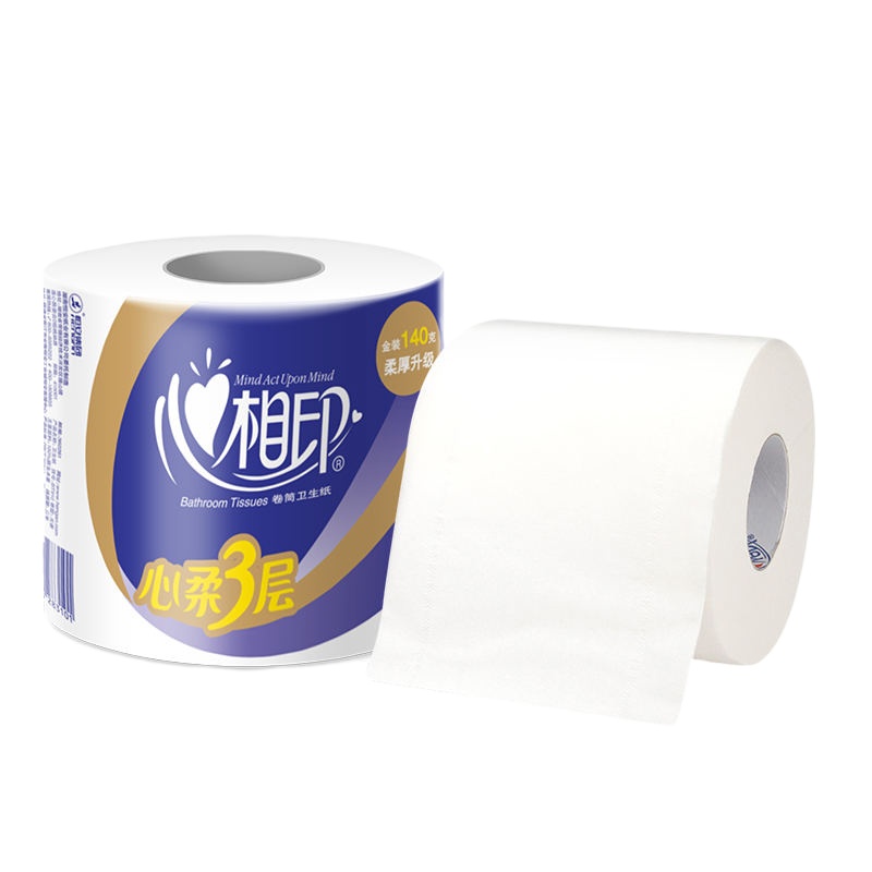 心相印心柔系列卫生纸巾3层140g*10卷纸