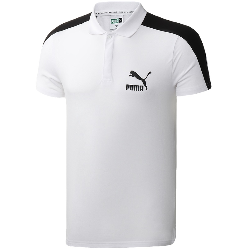 PUMA彪马男装logo款运动服休闲跑步短袖T恤polo衫598250