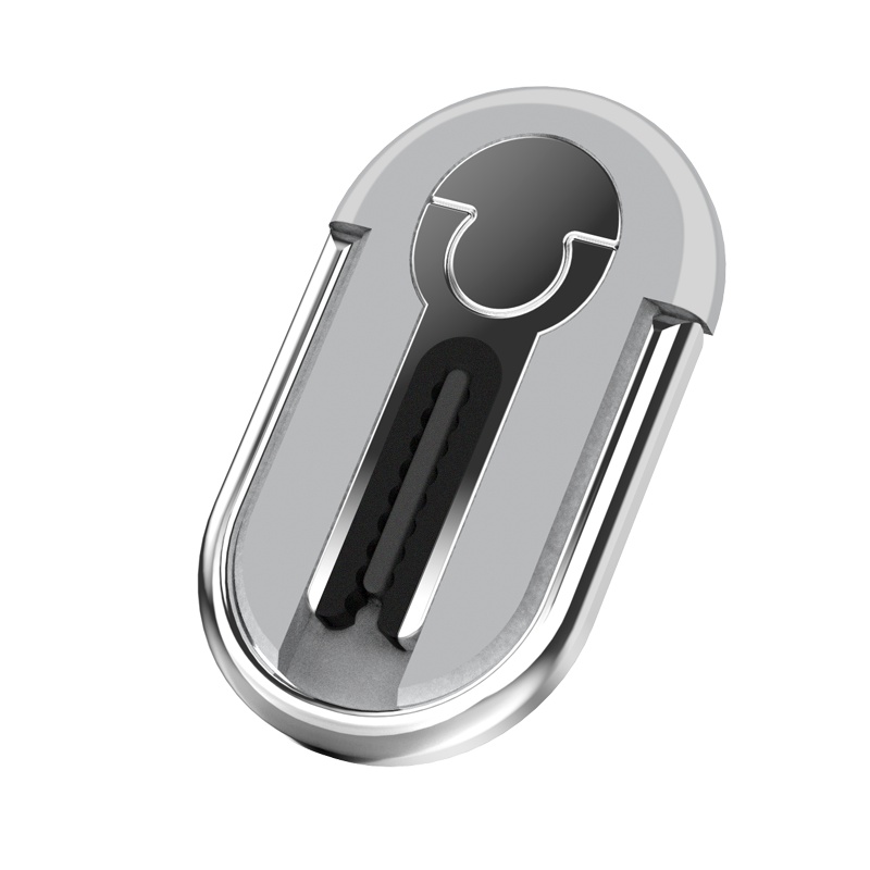 ESCASE 手机支架 平板桌面指环扣 超薄金属3M胶粘 适用华为P40苹果se2小米10等手机 夜空银ES-DF-4P