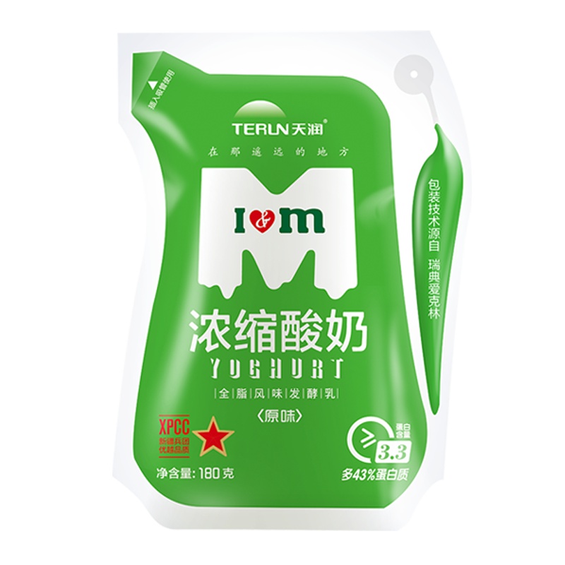 天润(TERUN)网红酸奶浓缩原味经典酸牛奶180g*12袋