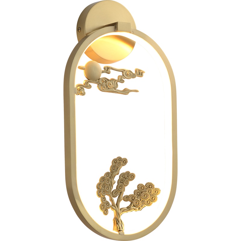 觅物 铜壁灯背景墙壁灯客厅镜前灯床头灯美式后现代卧室房间卫生间楼梯阳台新中式北欧过道现代简约壁灯