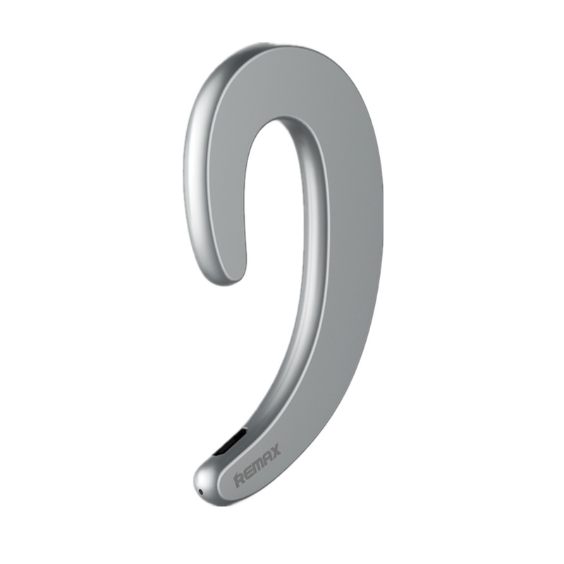 Remax/睿量 T20轻薄蓝牙耳机挂耳式开车专用手机通用单耳运动跑步无线不入耳塞无痛-银色