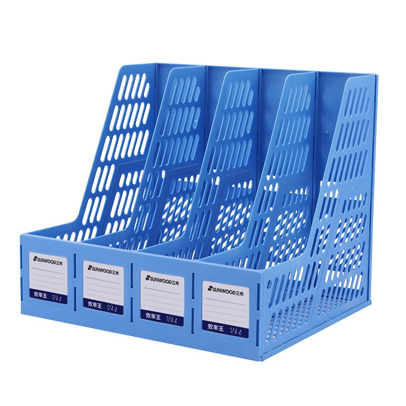 三木(SUNWOOD) P33-4 四联文件框 蓝色(单位:件)