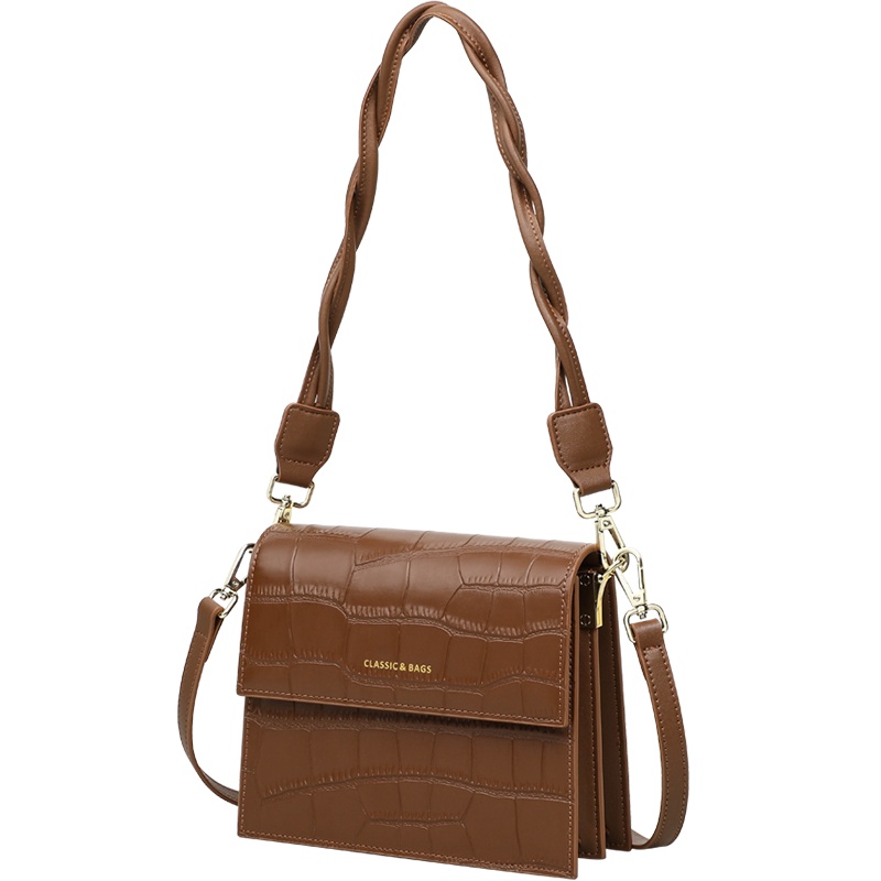 Viney包包2020新款潮真皮斜挎包时尚质感单肩腋下女包百搭小方包