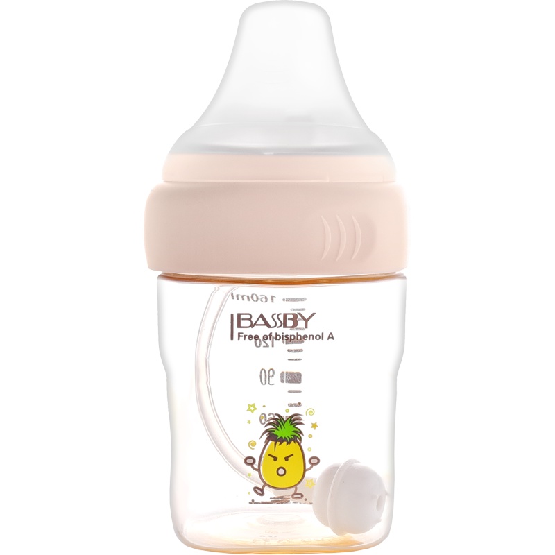 贝斯比/bassby进口婴儿奶瓶 方口多功能PPSU奶瓶160ml樱花粉