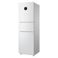 美的(Midea)215升三门家用一级能效风冷无霜变频小型电冰箱铂金净味除臭AI食材管家BCD-215WTPZM(E)