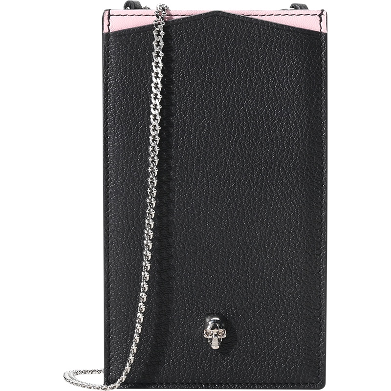 ALEXANDER MCQUEEN 亚历山大·麦昆 女士 牛皮革单肩斜挎包手机包链条包632035 1MC11