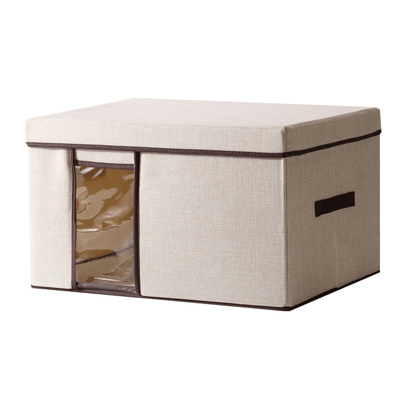 南林 布艺收纳箱衣物整理箱牛津布无纺布衣物储物箱衣柜收纳盒可折叠袋视窗款