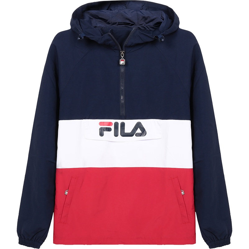 FILA 斐乐 男士 聚酰胺连帽长袖防风卫衣运动衫 688402