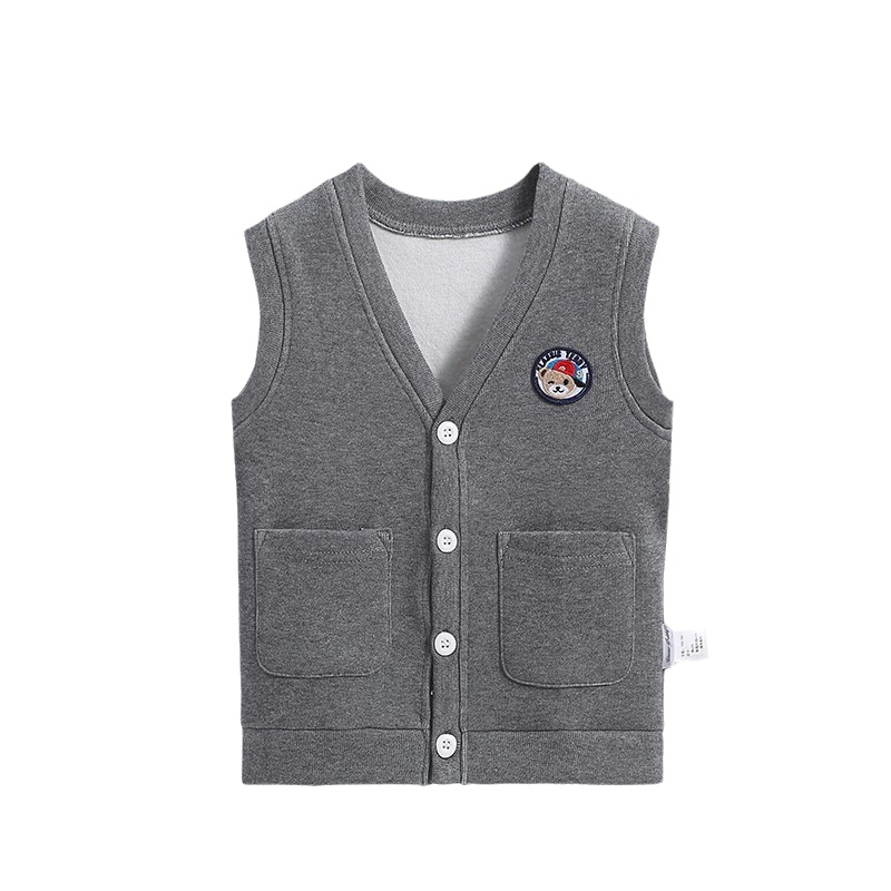 精典泰迪儿童马甲男童背心针织衫女孩开衫上衣宝宝衣服