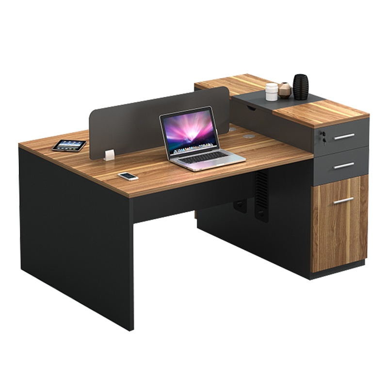 三圣 办公家具开放式屏风职员桌办公财务电脑桌2人位员工工位办公桌组合