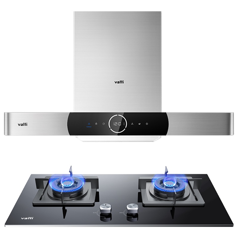 华帝(vatti)21立方大吸力欧式油烟机灶具套餐i11092+55B液化气4.2kW大火力高频自动洗420Pa大风压