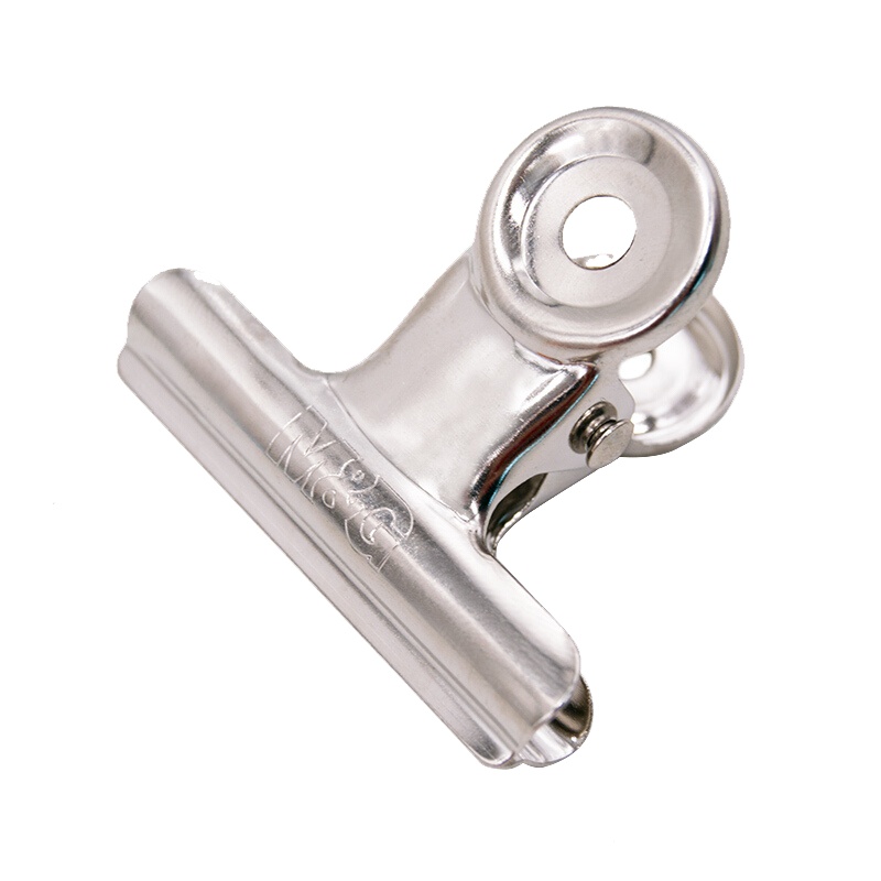 晨光 山形夹圆形票夹不锈钢办公财务票据夹金属铁夹子 彩色塑胶票夹办公票据夹文件管理夹