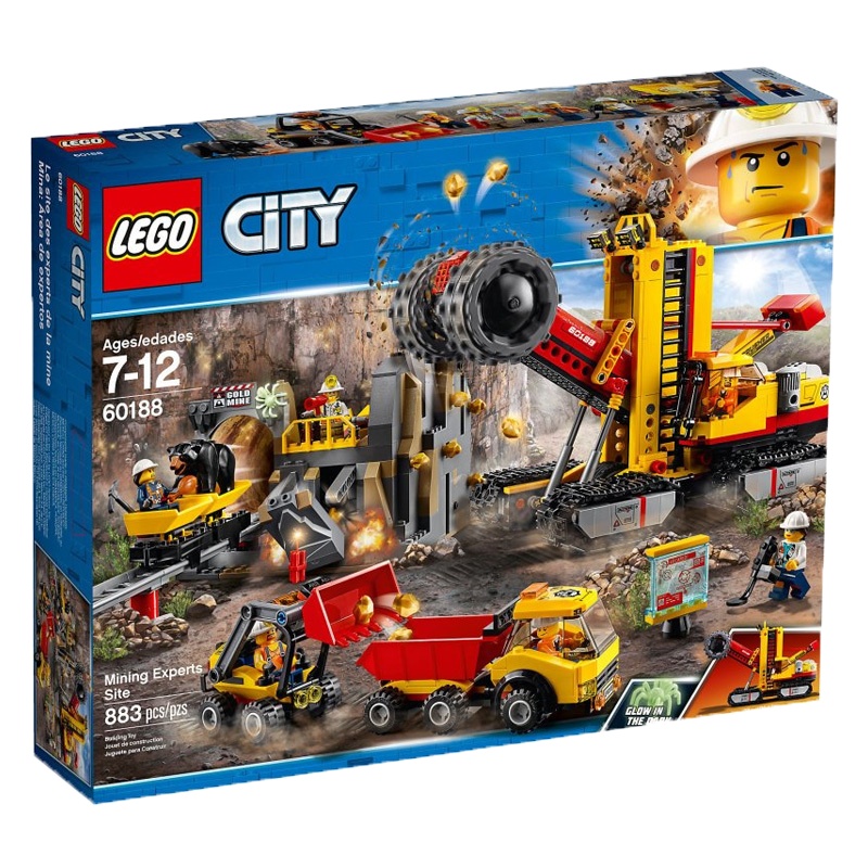 乐高(LEGO)城市系列 采矿专家基地 60188 7-12岁 883颗积木玩具塑料 200块以上
